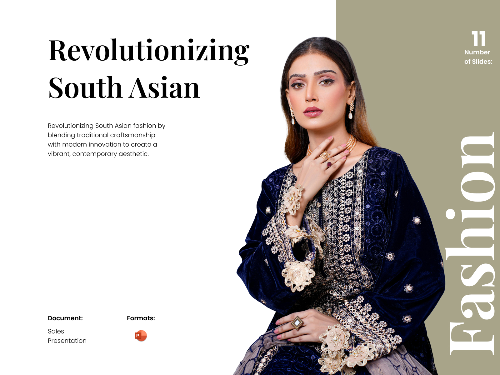 This image appears about Revolutionizing South Asian pitch deck