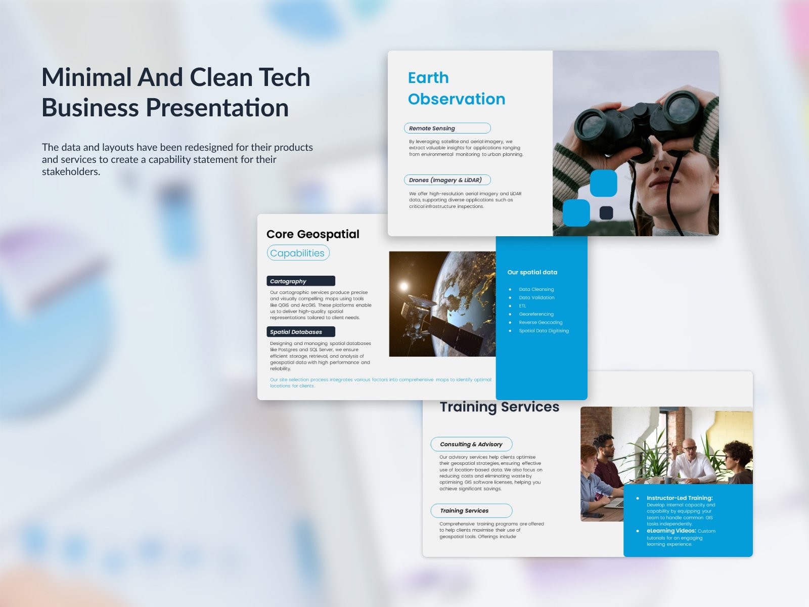 Minimal And Clean Tech Business Presentation with 3 slides