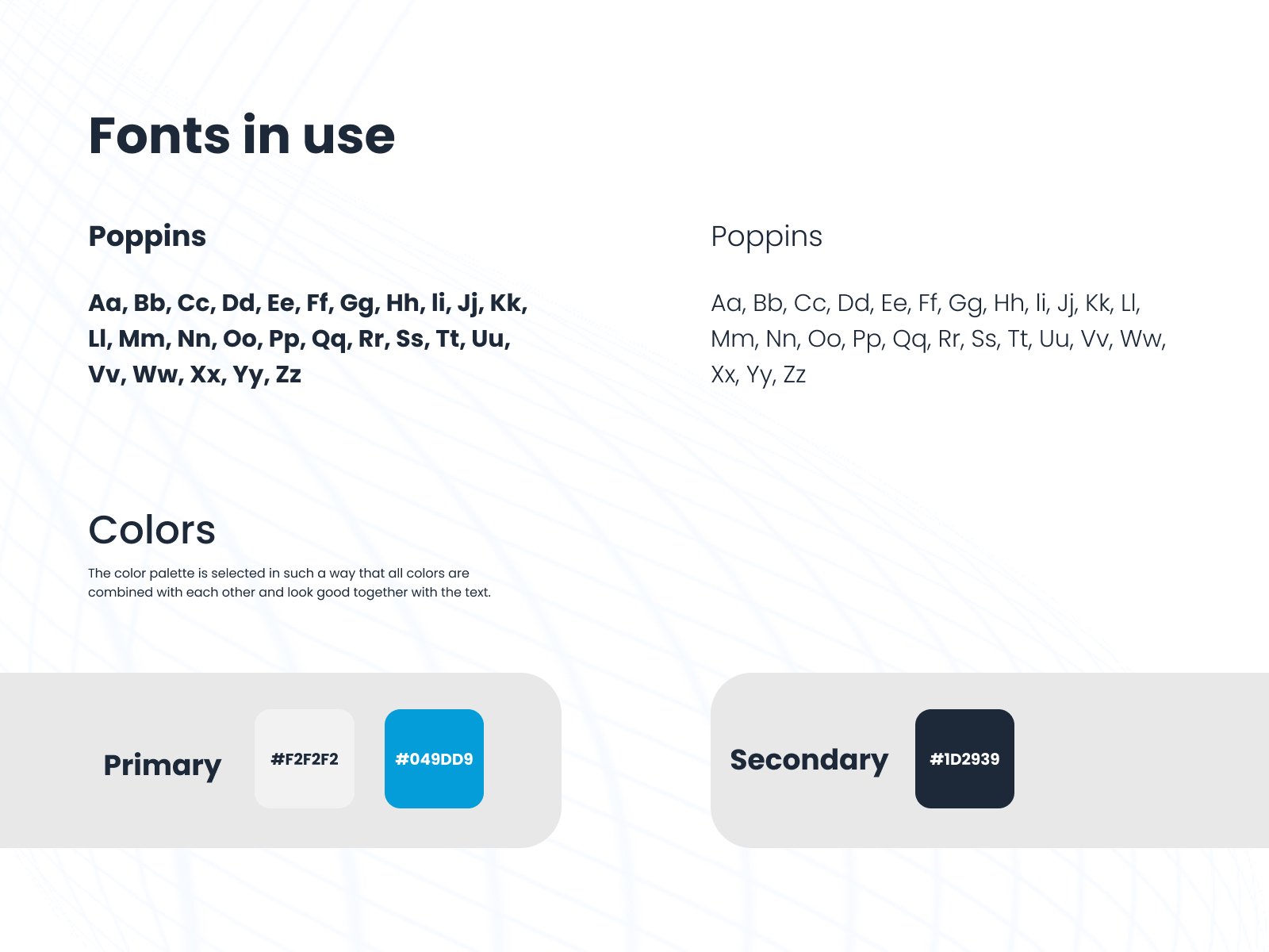 This image appears about how many types color and fonts are uses