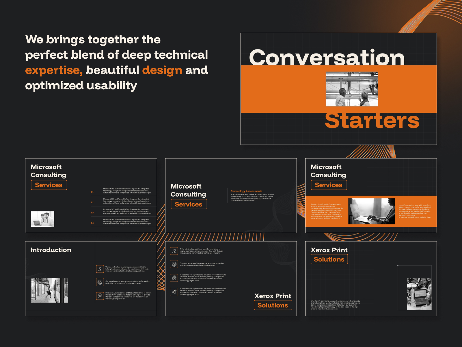 This image appears about Conversation Starters in 7slide