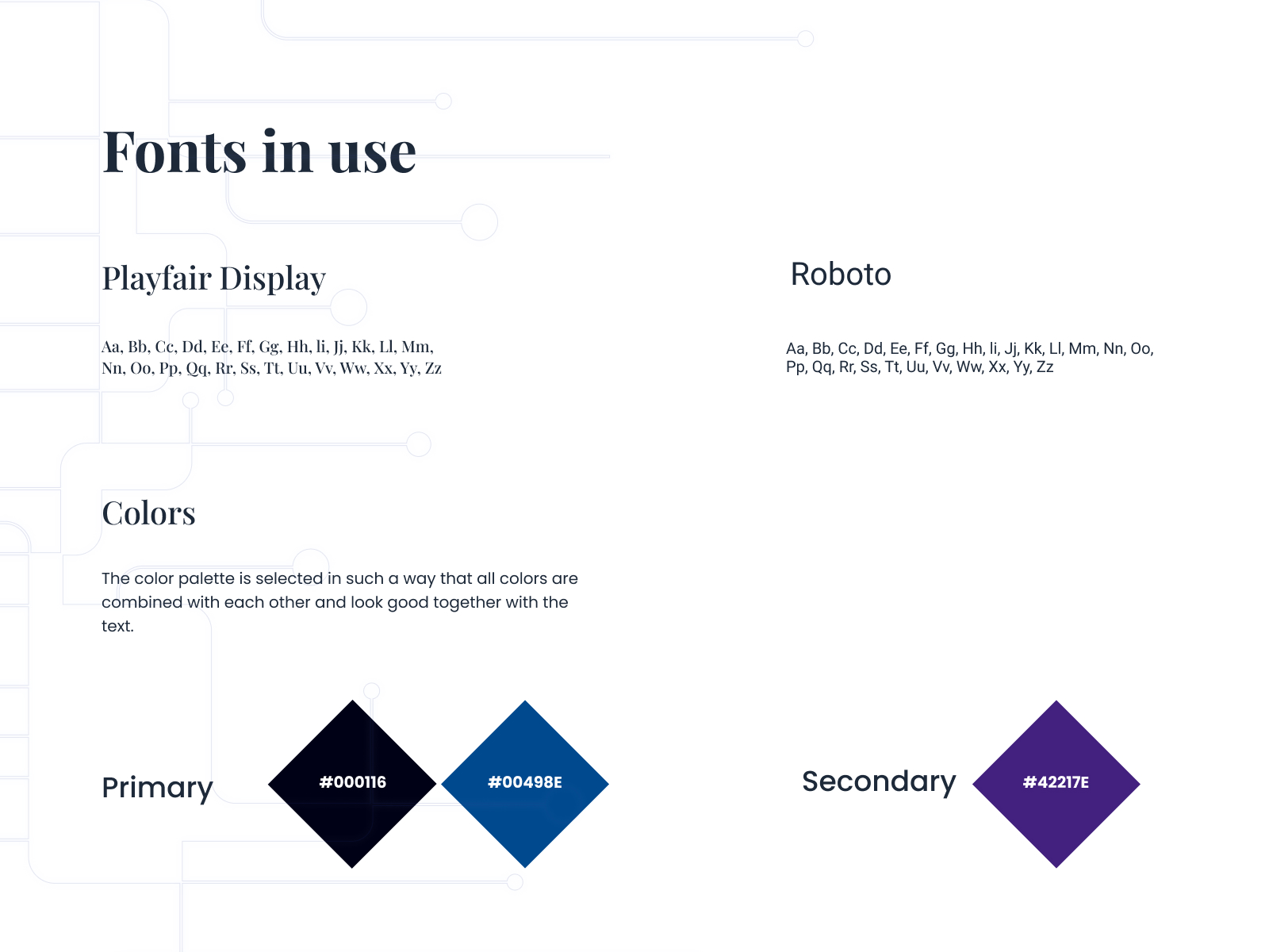 This image appears about how many types color and fonts are uses